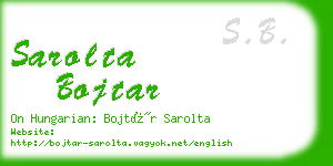 sarolta bojtar business card